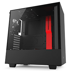 NZXT H500 Mid Tower Case Matte Black/Red
