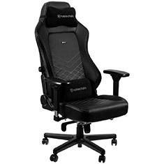 noblechairs HERO PU Leather Gaming Chair Black Platinum White