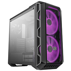 Cooler Master MasterCase H500 - RGB PC behuizing met Dual 200mm Fans voor high- volume airflow, mesh en transparante voorkant panelen, flexibele ATX hardware capaciteit