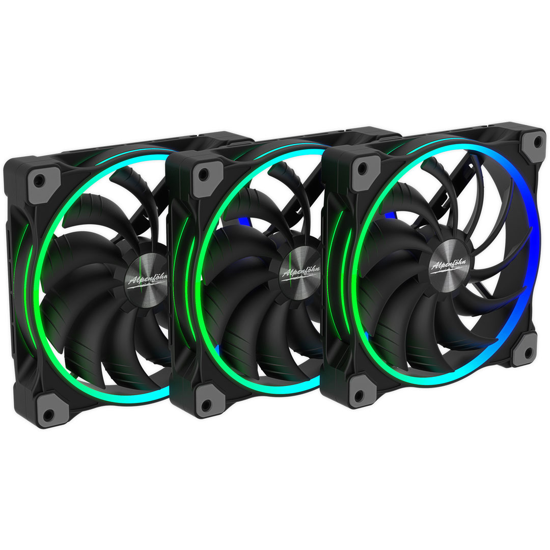 Buy Alpenfohn 3 ARGB PWM 140mm Fan Black 3 Pack [84000000159] | PC Case ...