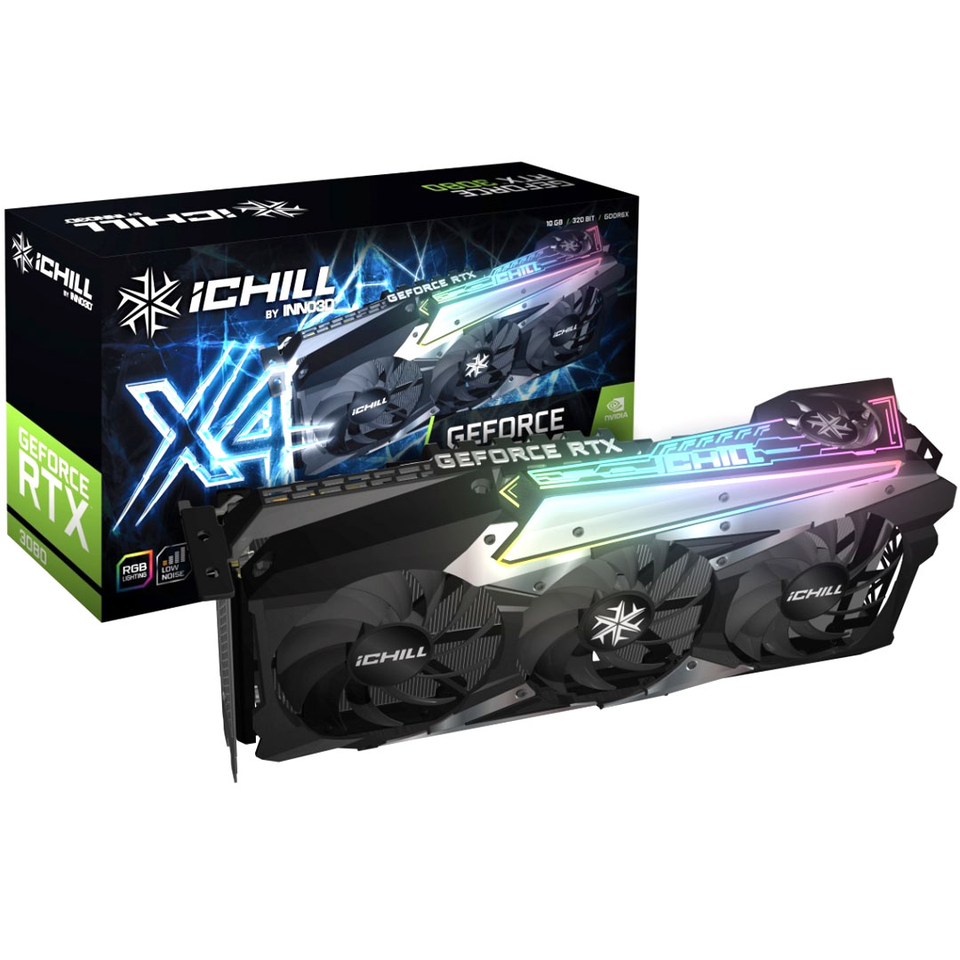 PCパーツ INNO3D GEFORCE RTX 3080 ICHILL X4 10GB Buy Inno3D GeForce RTX 3080 iCHILL X4 10GB [C30804-106XX-1810VA36