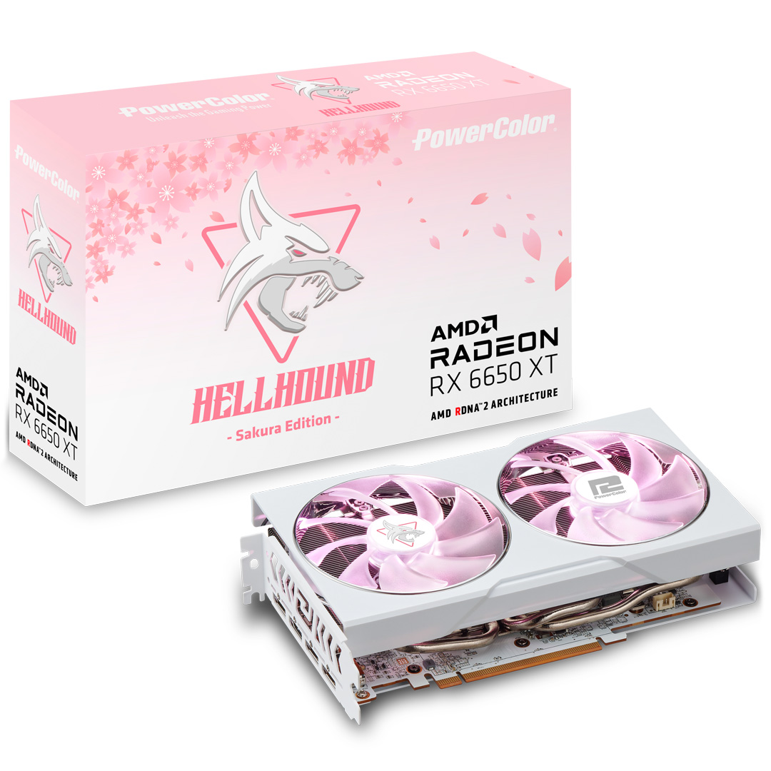 Buy PowerColor Radeon RX 6650 XT Hellhound OC Sakura 8GB Buy PowerColor Radeon RX 6650 XT Hellhound OC Sakura 8GB