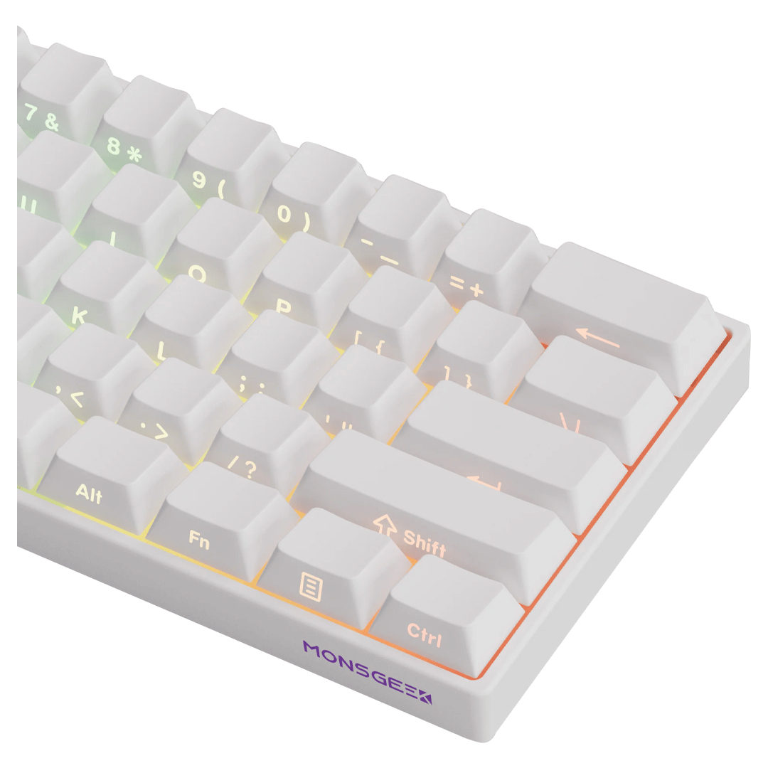 Buy MonsGeek FUN60 Pro Glare HE Switch Tri Mode Wireless Keyboard White ...
