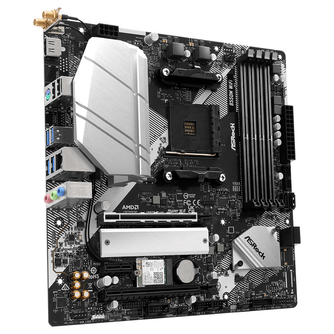 Buy ASRock B550M WiFi Motherboard [90-MXBR50-A0UAYZ] | PC Case