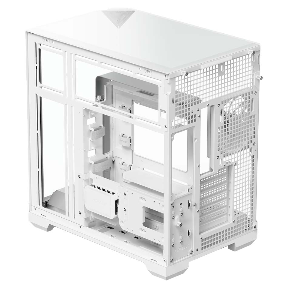 Buy APNX V2 Glass Panoramic Mid Tower Case White [APNX-V2-WH] | PC Case ...