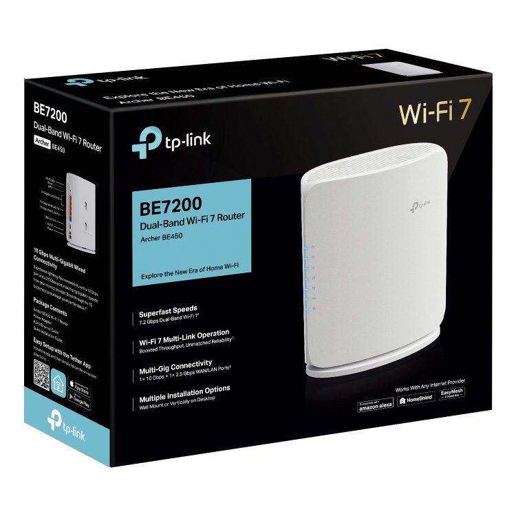 TP-Link Archer BE7200 Wi-Fi7 ルーター Wi-Fiルーター 5764+1376Mbps Archer BE7200 [Wi-Fi 7(be) /IPv6