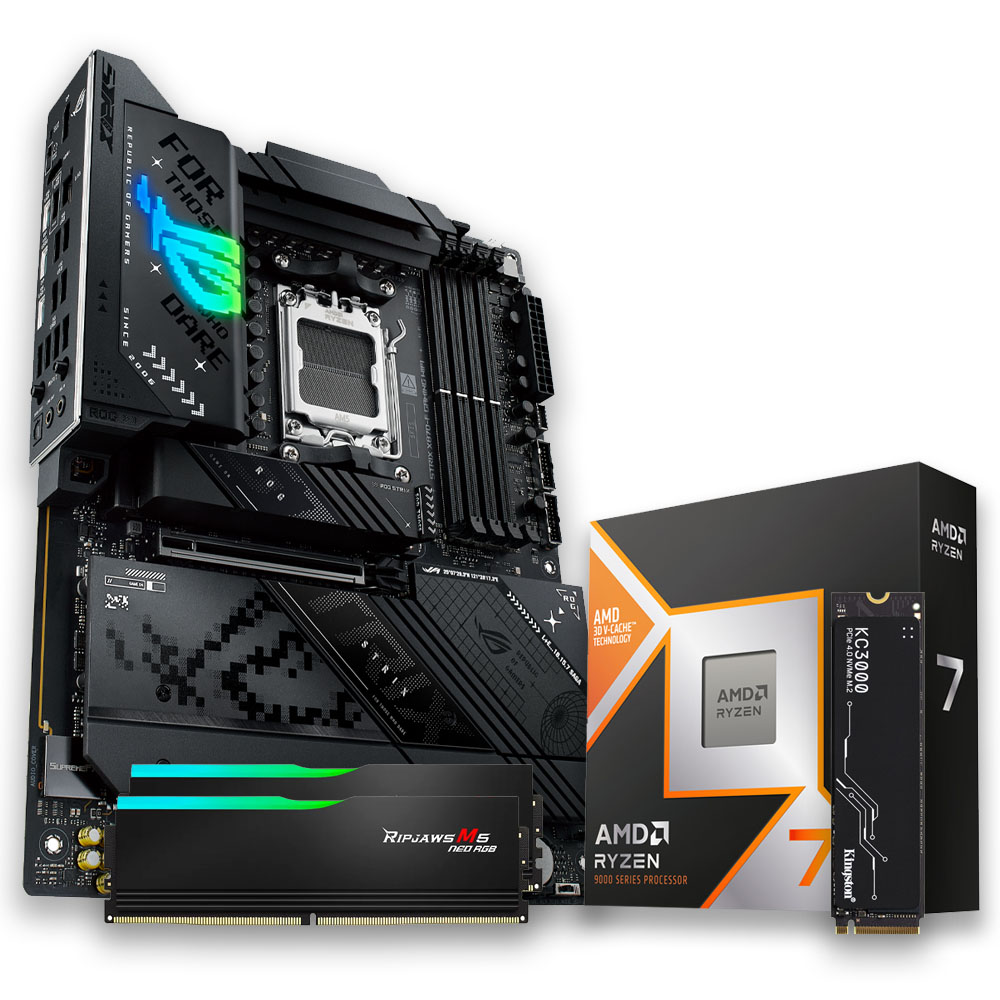 Ripsnorter Rockets ASUS ROG Strix 9800X3D 32GB 1TB Ripsnorter Dark Bundle | PC Case Gear