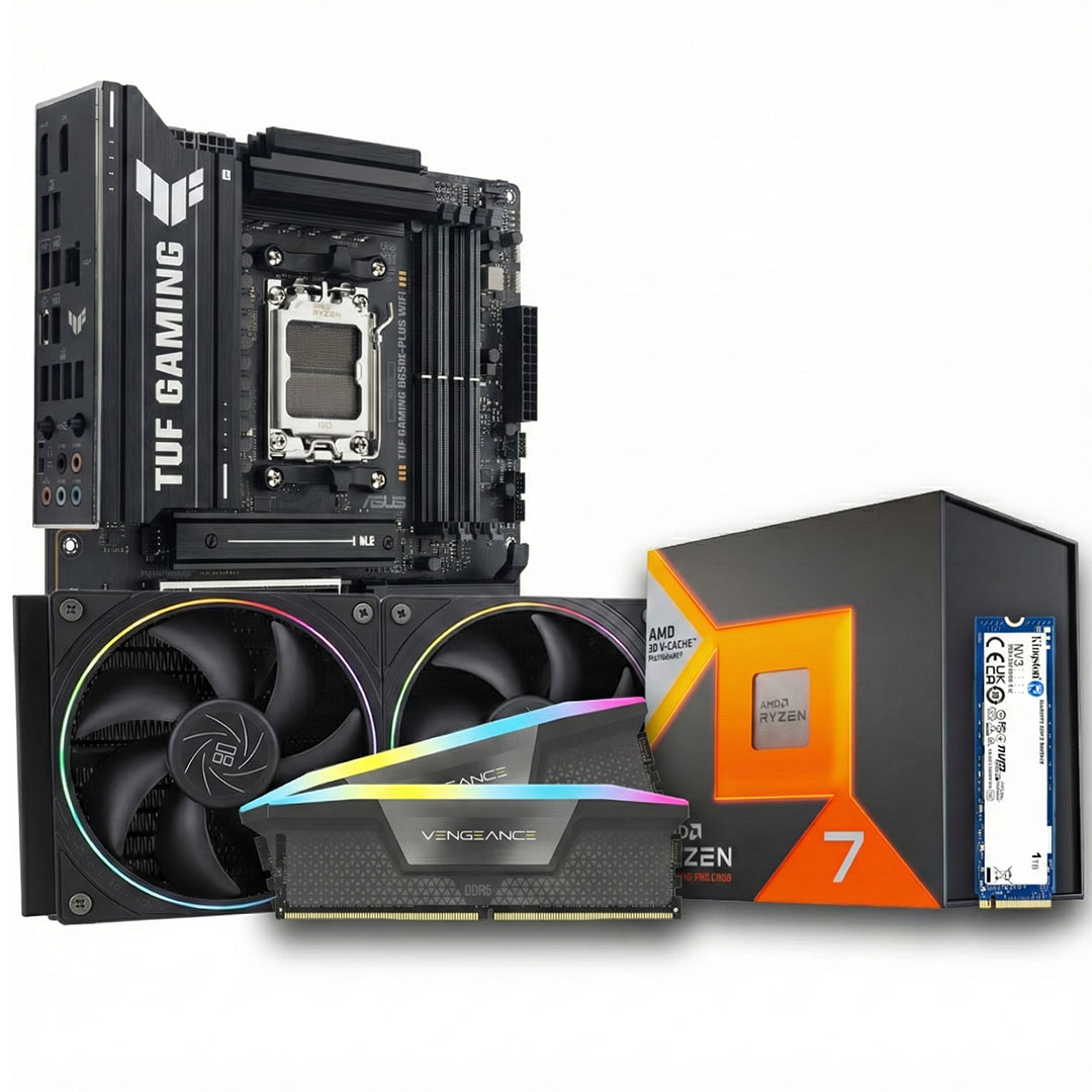 ASUS TUF R7 7800X3D 32GB 2TB AIO Starter Bundle | PC Case Gear