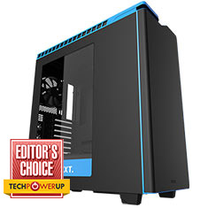 NZXT H440 Mid Tower Case Black/Blue