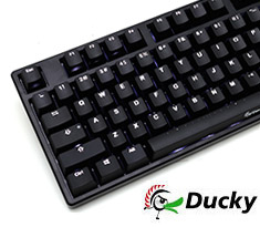Ducky One White LED Mech Keyboard Cherry Blue - Black Case Ducky One White LED Mech Keyboard Cherry Blue - Black Case