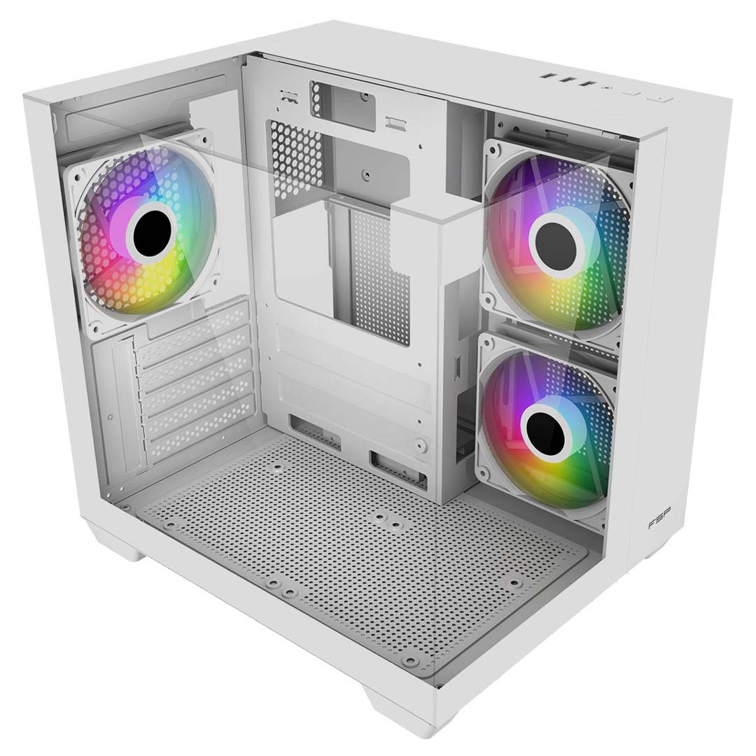 Buy FSP S190-BA Three Tempered Glass ITX Case White [FSP-S190-WA] | PC ...