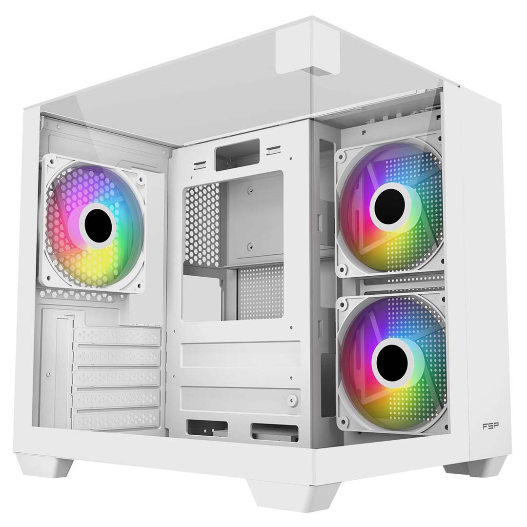 Buy FSP S190-BA Three Tempered Glass ITX Case White [FSP-S190-WA] | PC ...