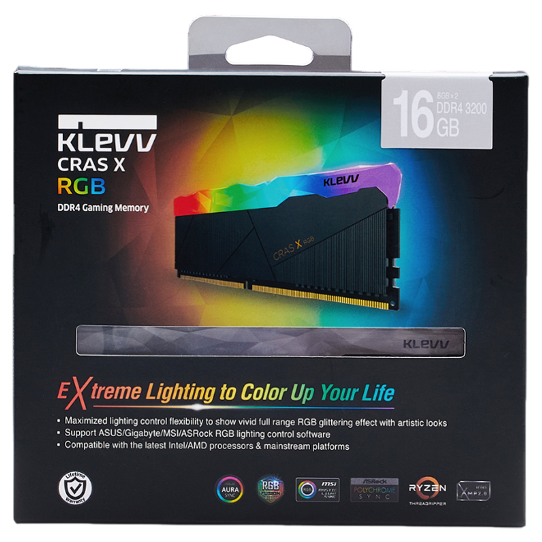 Buy Klevv Cras X RGB 16GB (2x 8GB) 3200MHz CL16 DDR4 Black