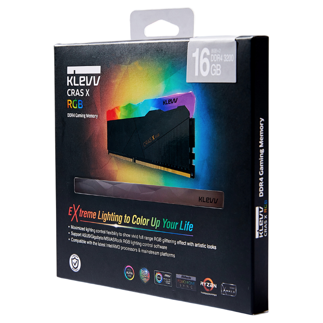 Buy Klevv Cras X RGB 16GB (2x 8GB) 3200MHz CL16 DDR4 Black