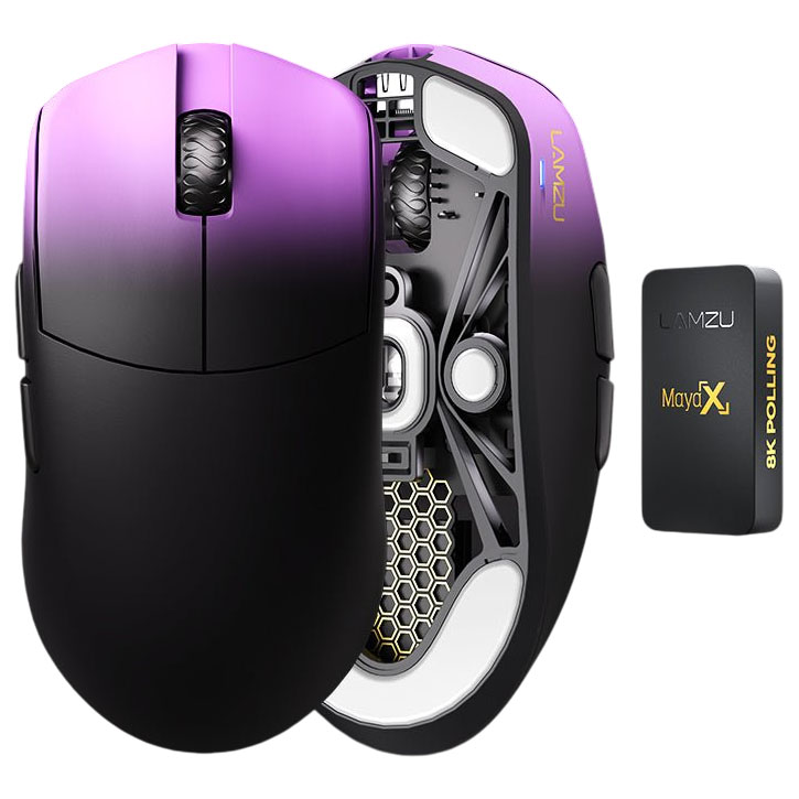Buy Lamzu Maya X 8K Dual Mode Wireless Gaming Mouse Purple Shadow