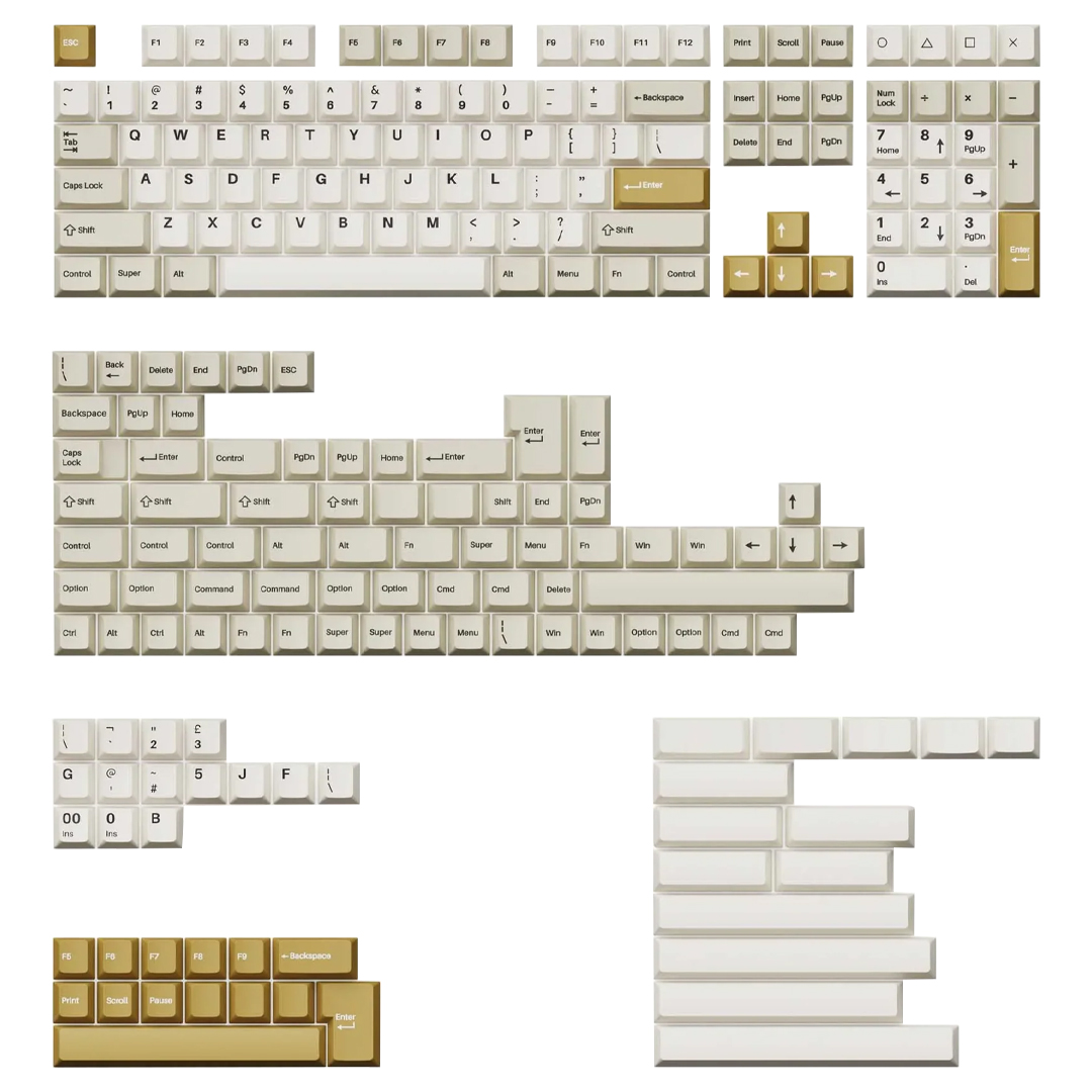 Buy Keychron Cherry Profile Double-Shot PBT Full Set Keycaps - Camel ...