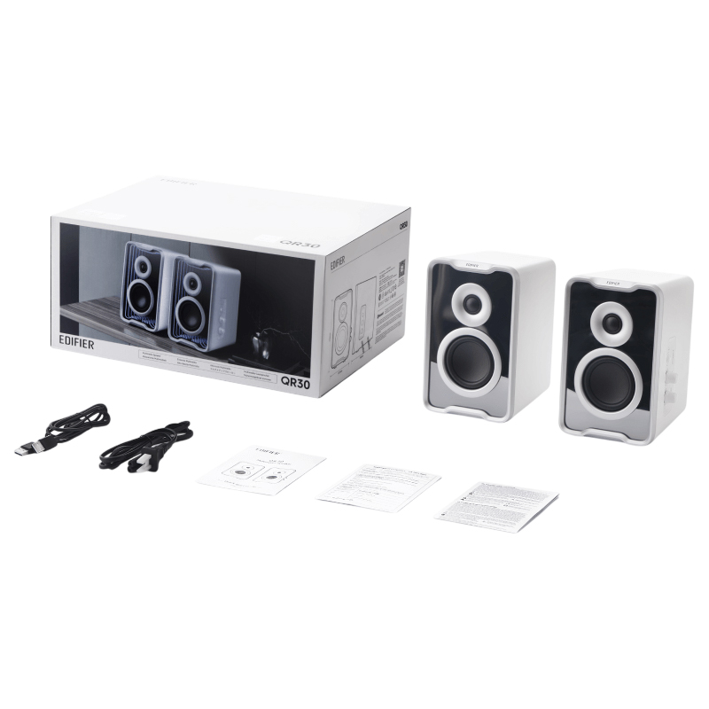 Buy Edifier QR30 2.0 Speakers White [QR30-WHITE] | PC Case Gear