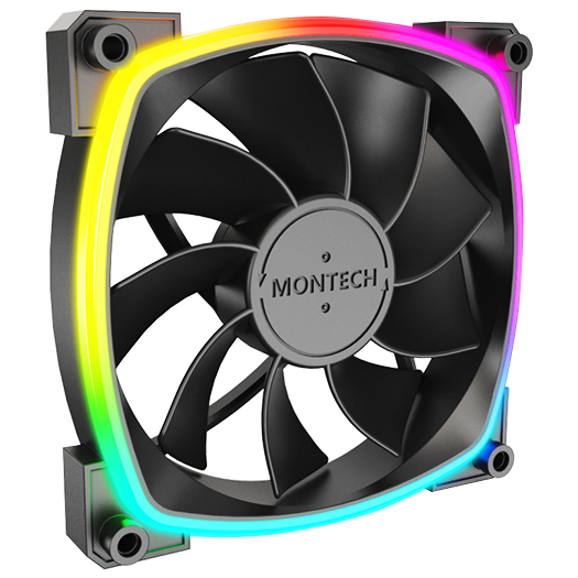 Buy Montech RX120 RGB PWM 120mm Reverse Fan Black [RX120PWMB] PC