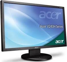 Buy Acer V243HLBD 24in Widescreen Monitor [V243HLBD] | PC Case Gear ...