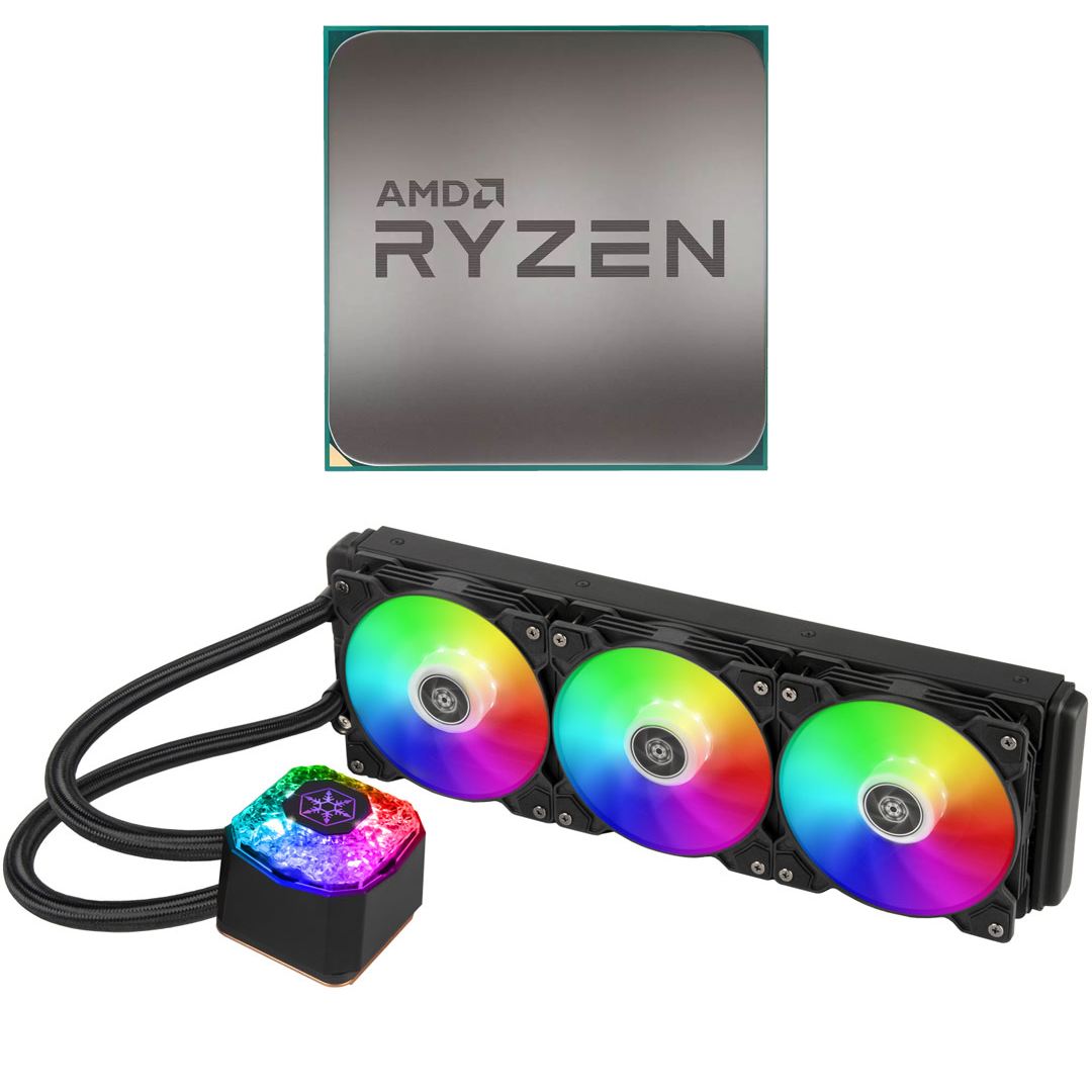 AMD Ryzen 5 5600X Silverstone IceGem 360mm AIO Bundle | PC Case Gear