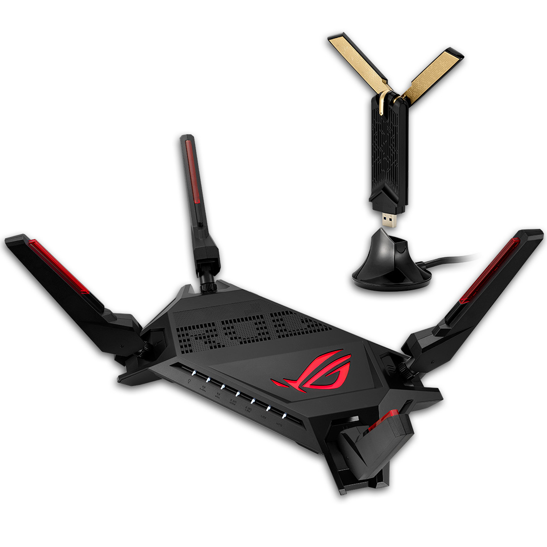 ASUS ROG Rapture GTAX6000 Router With a Bonus USBAX56 Adapter PC