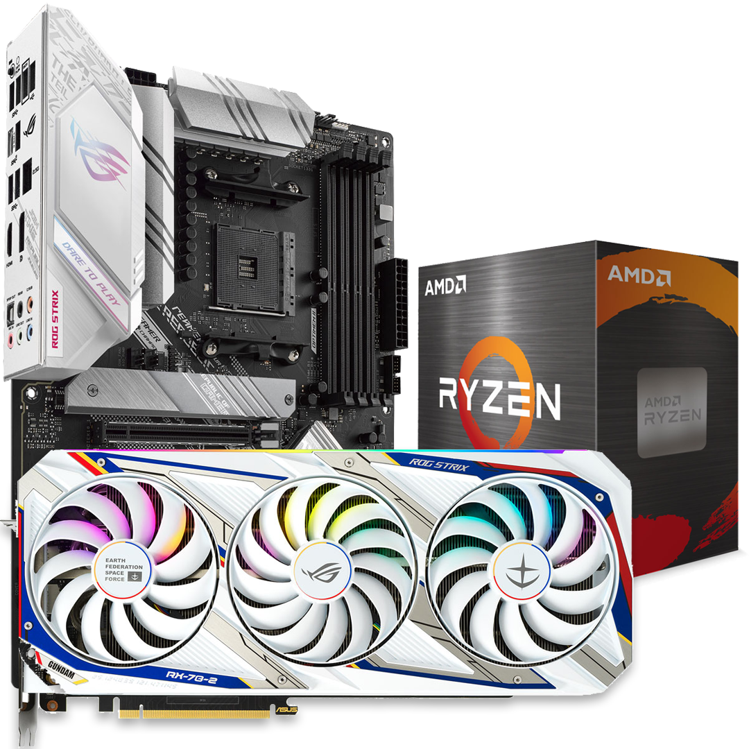 ASUS Strix A 3080 Gundam 5900X Gaming Bundle PC Case Gear
