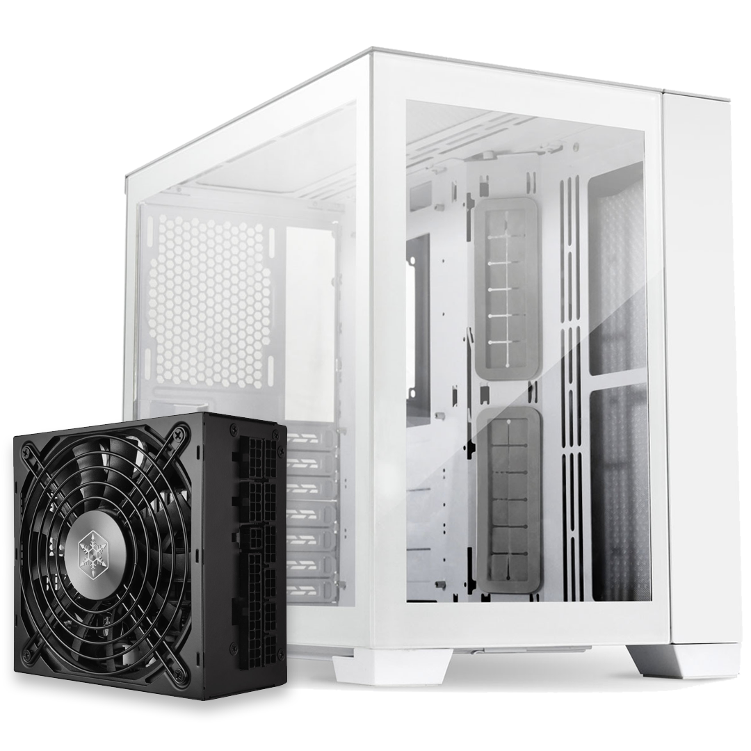 Lian Li PCO11 Dynamic Mini 1000W Builders Bundle Snow White PC Case Gear