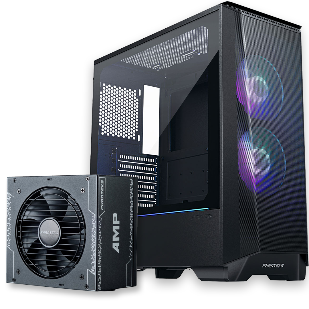 Phanteks Eclipse P360A Airflow TG 550W Builders Bundle PC Case Gear