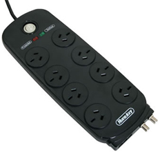 Huntkey Power Surge Protector Black - 8 Outlets