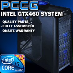 Buy Intel GeForce GTX460 System 2 [SYSTEM-INT01A] | PC Case Gear Australia