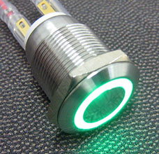 Bulms Switch Buy Bulgin Illuminated Switch Kit Silver Housing / Green LED [lamp-bul ...