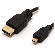 HDMI V1.4 Male to Micro HDMI Cable 1.8m